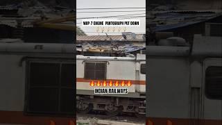 WAP-7 Engine Pantograph Put Down #shortsfeed #train #indianrailways #wap7 #shortsvideo #shorts