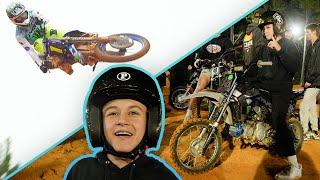 Haiden Hauling A$$ On SX Track! Hudson Wins Massive Pitbike Race | HES BACK!