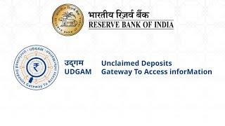 Udgam Portal, Udgam RBI website, udgam RBI, how to search for an unclaimed deposit on udgam portal,