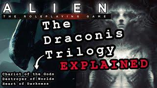 Let’s dissect 3 Alien RPG scenarios: Chariot of the Gods + Destroyer of Worlds + Heart of Darkness