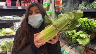 Deema teaches Sally Shopping and eat healthy food