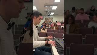 Playing the illegal mashup for my class project #piano #goldenhour #uptheme