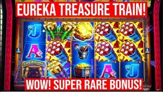 CRAZY BONUS ON EUREKA TREASURE TRAIN SLOT!!