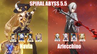 C0 Navia & C0 Arlecchino | Spiral Abyss 5.5 | Genshin Impact
