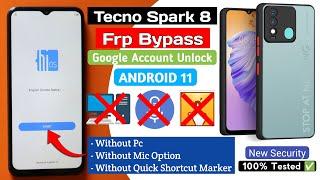 Tecno Spark 8 FRP Bypass Without PC | Android 11 New Security | Easily Regain Access New Method 2023