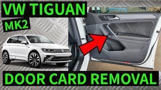 VW TIGUAN MK2 - How To Remove Front Door Card Panel Interior Trim Removal