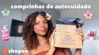 COMPRINHAS DE AUTOCUIDADO NA SHOPEE| acessórios, kit skin care, hidratante ️