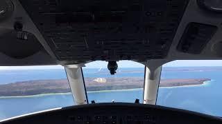 Falcon 2000LXS Approach into Mackinac Island (KMCD)