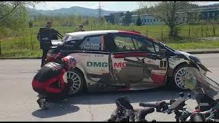 Sebastien Ogier car crashed, wining Croatia relly wrc 2021...