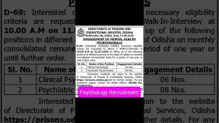 Psychology Students Recruitment ••• Clinical Psychologist ••• Sripati Dhal