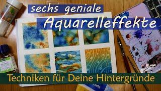 6 geniale Aquarelleffekte für einen spannenden Hintergrund | Mal - Techniken, die Du kennen solltest