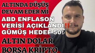 DİKKAT‼️ALTINDA DÜŞÜŞ SÜRECEK Mİ? Nereye Kadar Düzeltme Olur? Altın Yorumları.Gümüş 50₺ hedefi.Borsa