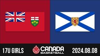 2024 Canada Basketball Nationals  17U GIRLS: Ontario v Nova Scotia [Aug 8, 2024]