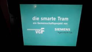 Eigenwerbung der Verkehrsgesellschaft Frankfurt am Main (VGF) an Fahrkartenautomaten