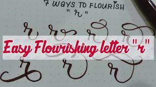 How to flourish letter 'r'? | Calligraphy Flourishing