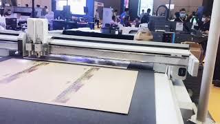 TPS digital cutter model X7, cutting corrugated boxes in APPP expo Shanghai  2020