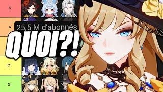 Cette Tier List FRAUDULEUSE a 25 Millions d'Abonnés | Genshin Impact