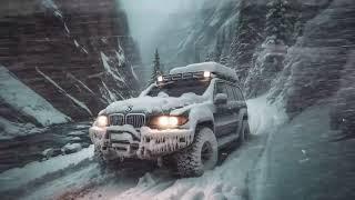 Luxury Off-Road Car Stuck at Darkstone Canyon - Deep Sleep with Blizzard & Wind Sounds