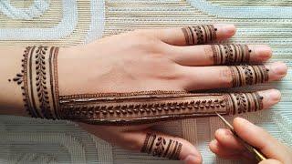 Very beautiful back hand mehndi design | Easy stylish Moroccan mehndi design | Mehndi ka design 2024