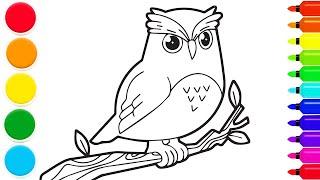 How to draw an owl | step by step