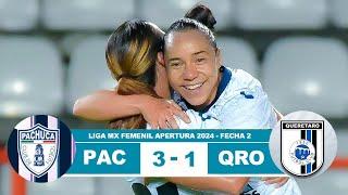 Pachuca Femenil vs Queretaro 3-1 Resumen Goles 2024