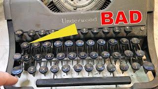 Underwood Vintage Typewriter "Q" Won't Space, Bar Not Triggering U-Bar, Modified Repaired