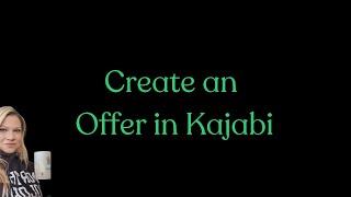 Create an Offer in Kajabi