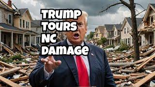 Trump makes remarks after surveying damage in North Carolina