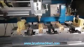 Wood Brush Making Machine, Wood Shoe Cleaning Brush Making Machine, Brush Drilling & Tufting Machine