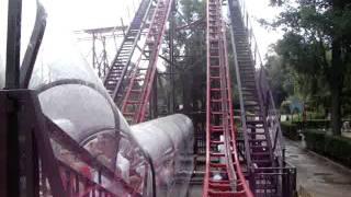 Nitro Dueling Roller Coaster Front Seat POV Mobius Loop Coaster Dennlys Parc France