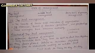 levels of management || top level management and its functions || class 12 business studies