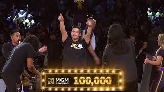 Lakers Fan Wins $100k with a Halfcourt Shot 