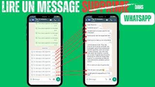 ASTUCES WHATSAPP: COMMENT LIRE DES MESSAGES SUPPRIMÉS