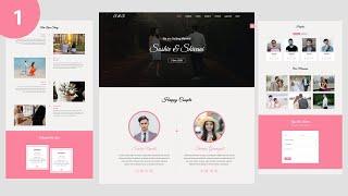 Wedding Planner Website using Html Css & Jquery | Part 1