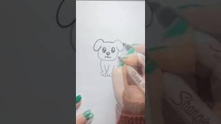 Draw a cute doggy with me!  #art #drawing #artforkids