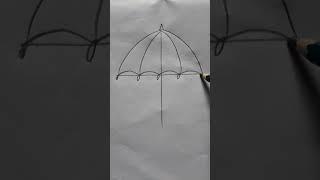 Umbrella | Umbrella drawing |pencil drawing | easy drawing | Artie #shorts