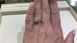 Featured piece of the day GIA Certified Yellow Diamond Halo Ring