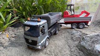 1/20 Scale RC Dump Truck Towing A Trailer! Double Eagle: E590 Mercedes Arocs