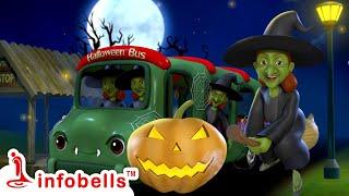 Wheels on the Bus - Halloween Song for Kids | Kannada Rhymes for Children | Infobells #bussongs