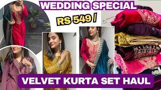 Cheapest Trending Velvet Kurta Sets for Weddings | Elegant Party Wear | #velvetsuit #velvet #meesho