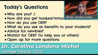 Open Education Week [Panelist#4: Dr. Carolina Londono Michel, Geology]