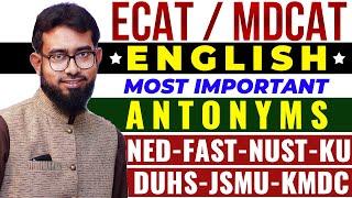 Important Antonyms for ECAT/MDCAT (English)