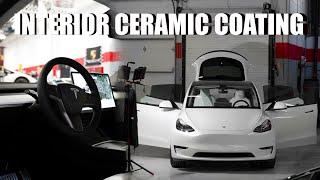 How To Protect Tesla White Seats - Ceramic Coating The Model Y