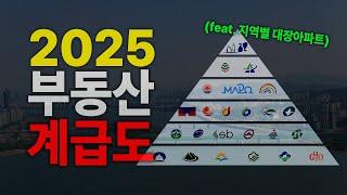 2025년 최신 부동산 계급도각 지역들의 대장아파트까지 총정리