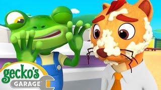 Weasel's Cake Disaster! | Gecko's Garage - Fun Cartoons for Kids | Tasty Desserts