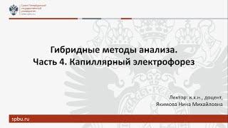 Гибридные методы анализа. Часть 4. Капиллярный электрофорез