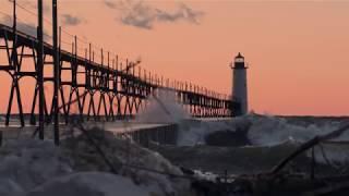 Beautiful Manistee, Michigan at Sunset