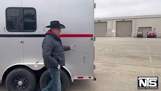 2023 Bison 2 Horse Gooseneck Trailer with 8' Living Quarters