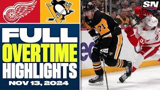 Detroit Red Wings at Pittsburgh Penguins | FULL Overtime Highlights - November 13, 2024