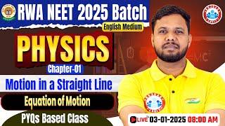 NEET 2025 | NEET Physics Chapter 1 Motion in a Straight Line | NEET Physics PYQs By Shivendu Sir RWA